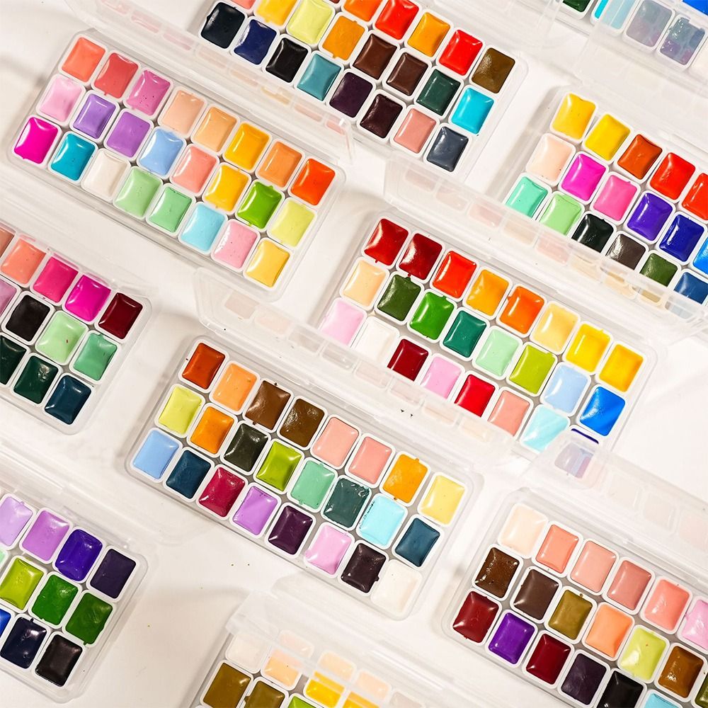 Набор акварельных красок из 24 – обзор и цена Watercolor Paint Set Solid Pigment