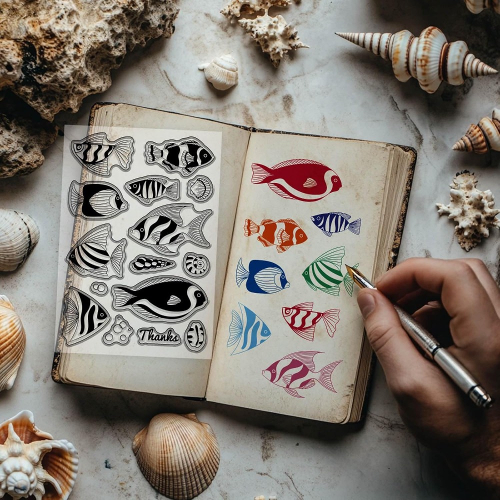 Летний океан, рыба-клоун, проз – обзор и цена Clear Silicone Stamps For Card Making