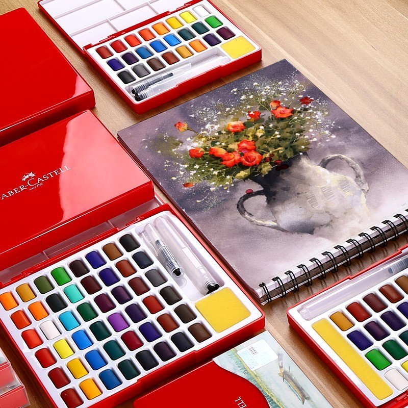 24/36/48 цветов, набор однотон – обзор и цена Watercolor Paint Set Solid Pigment
