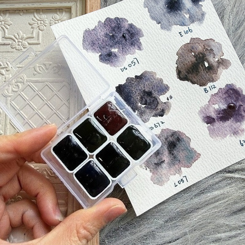 Набор из 6 цветов по 1 мл: Кол – обзор и цена Watercolor Paint Set Solid Pigment