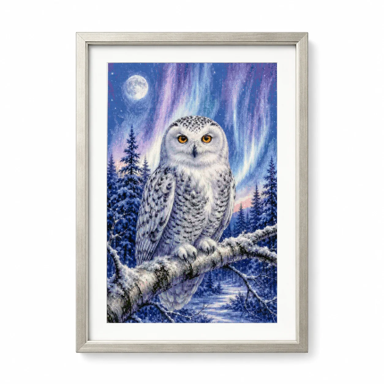[ZZ8820-Зимние часы с совой] | – обзор и цена Cross Stitch Stamped Kits Beginners